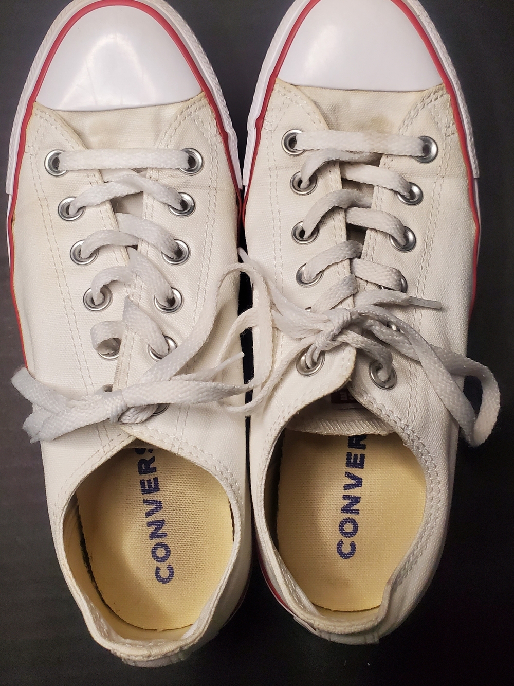 Converse White Low-Top Canvas Sneakers Womans 9 Mens 7